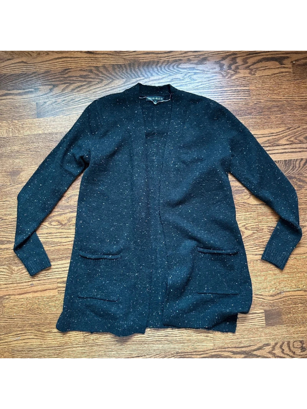 Love Ellie Confetti Black Fall Sweater / Cardigan